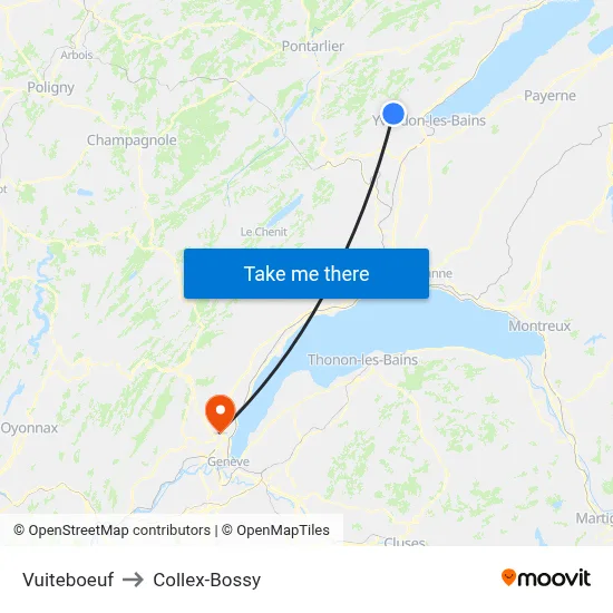 Vuiteboeuf to Collex-Bossy map
