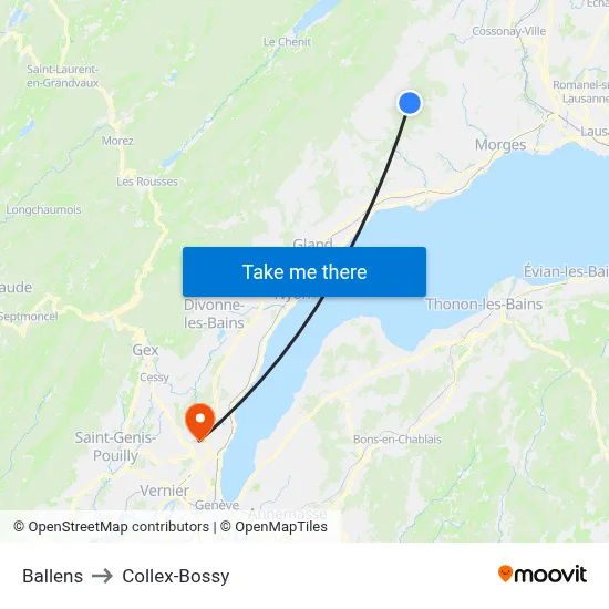 Ballens to Collex-Bossy map