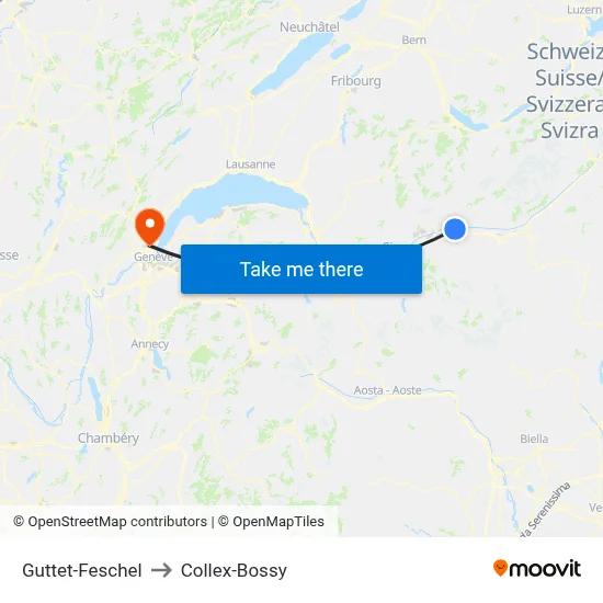 Guttet-Feschel to Collex-Bossy map