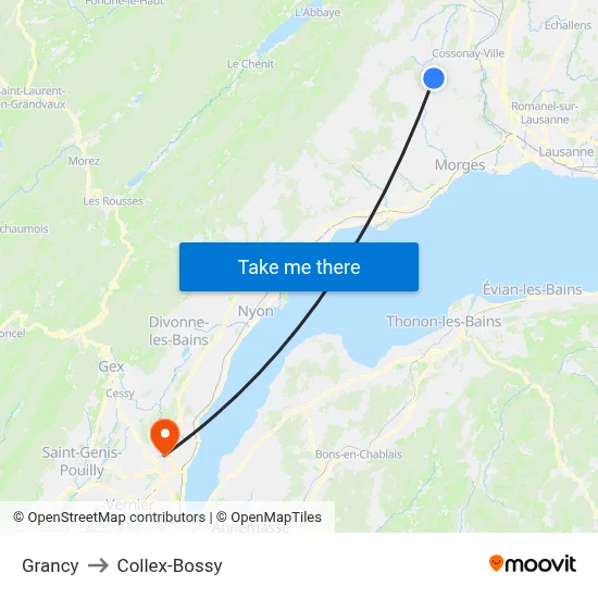 Grancy to Collex-Bossy map