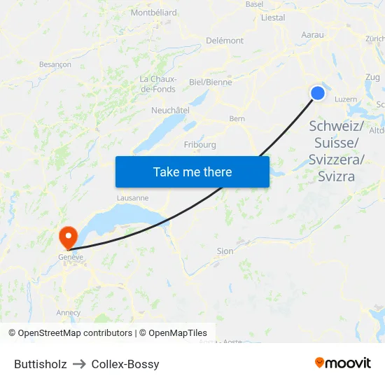 Buttisholz to Collex-Bossy map