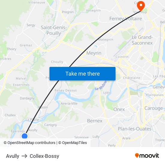 Avully to Collex-Bossy map