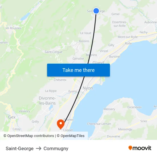 Saint-George to Commugny map