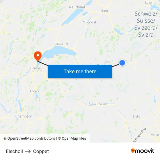 Eischoll to Coppet map