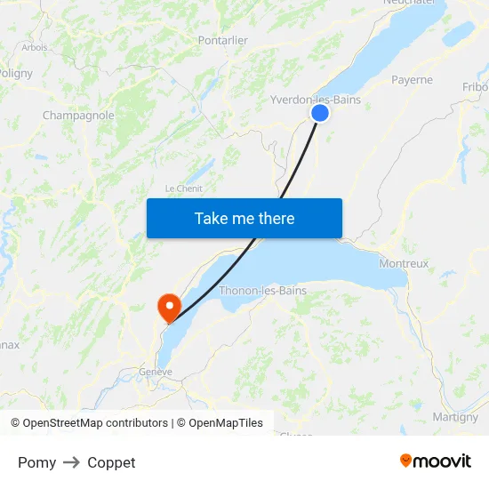 Pomy to Coppet map
