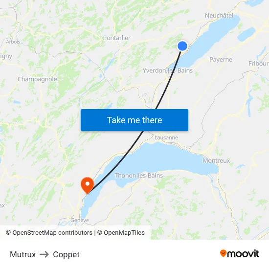 Mutrux to Coppet map