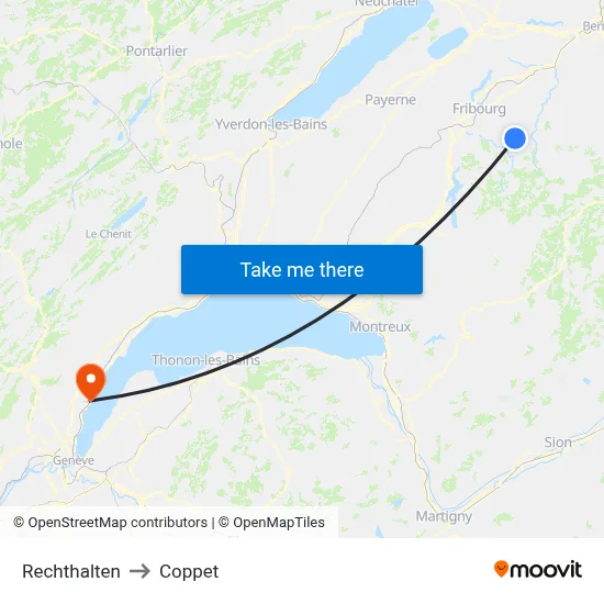 Rechthalten to Coppet map