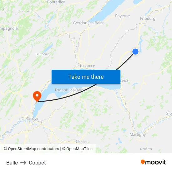 Bulle to Coppet map