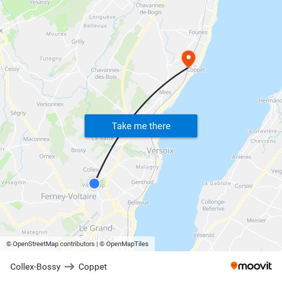 Collex-Bossy to Coppet map