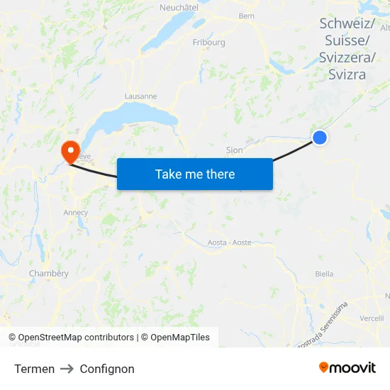 Termen to Confignon map
