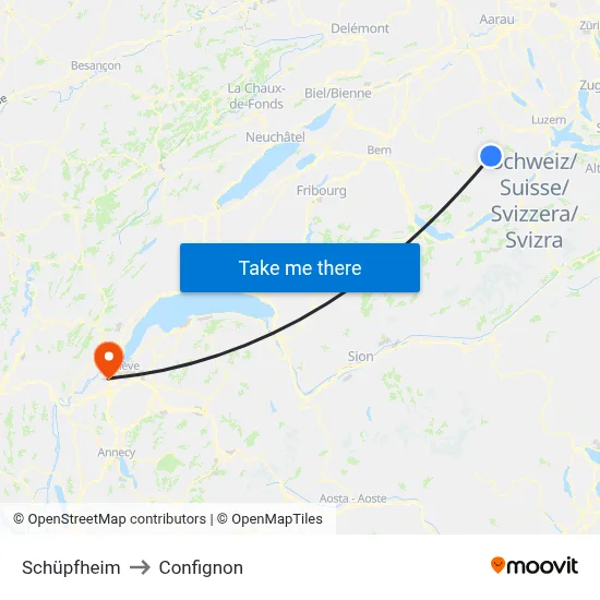 Schüpfheim to Confignon map