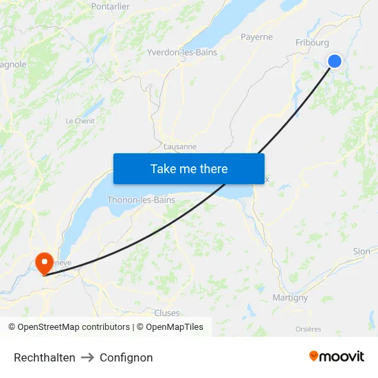 Rechthalten to Confignon map
