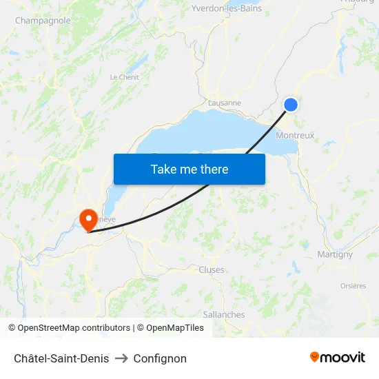 Châtel-Saint-Denis to Confignon map