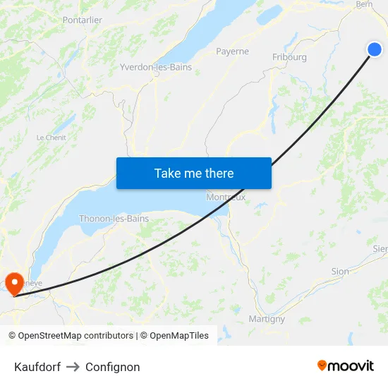 Kaufdorf to Confignon map