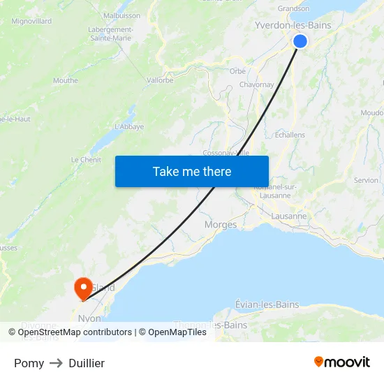Pomy to Duillier map