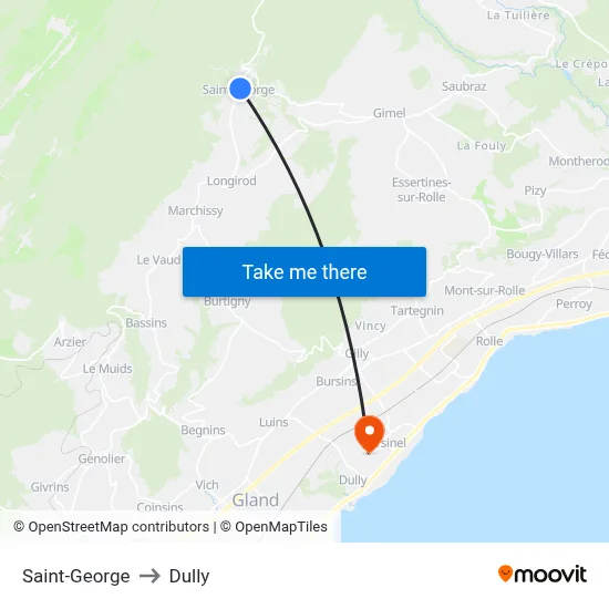 Saint-George to Dully map