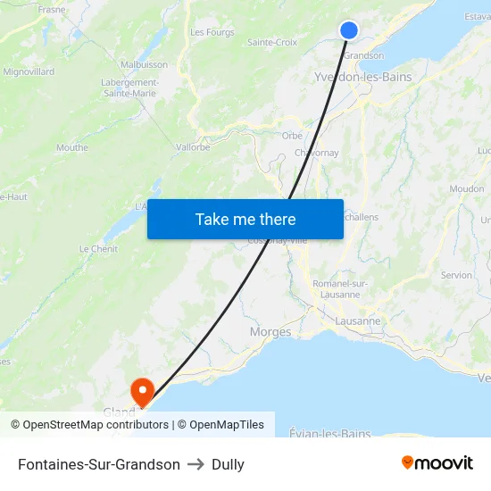 Fontaines-Sur-Grandson to Dully map
