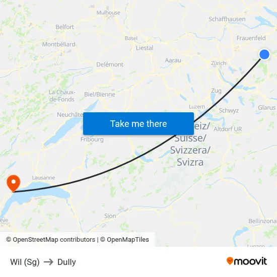 Wil (Sg) to Dully map