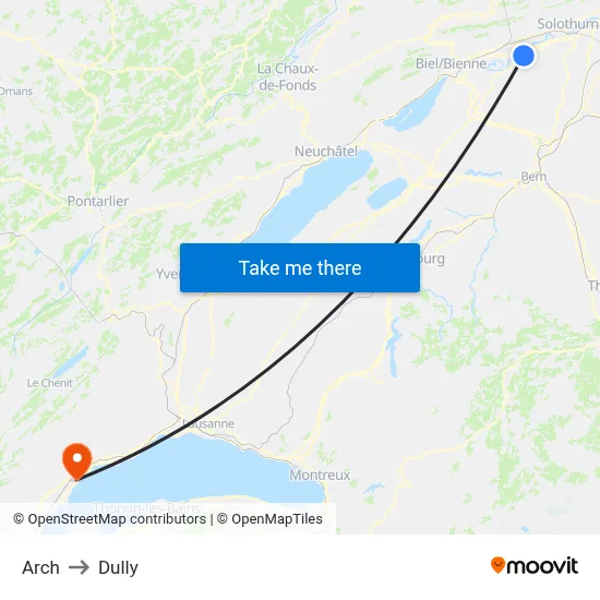 Arch to Dully map