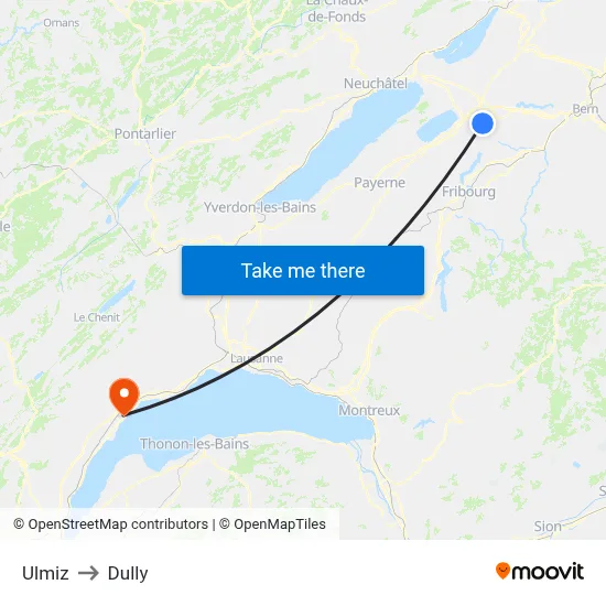 Ulmiz to Dully map