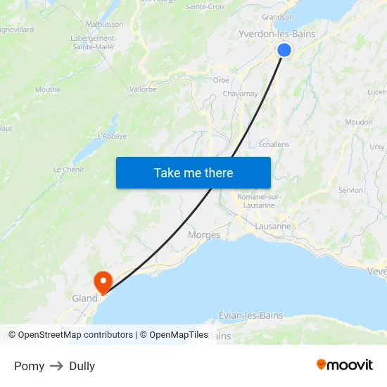 Pomy to Dully map