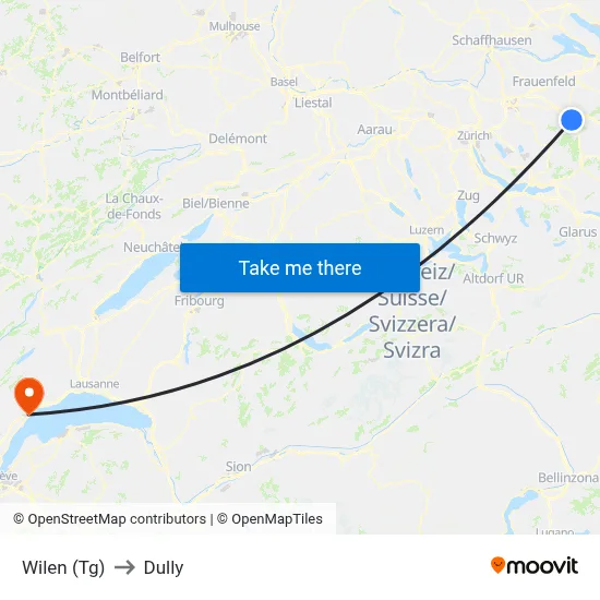 Wilen (Tg) to Dully map