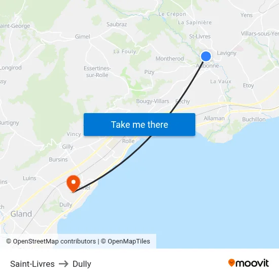 Saint-Livres to Dully map