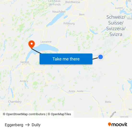 Eggerberg to Dully map