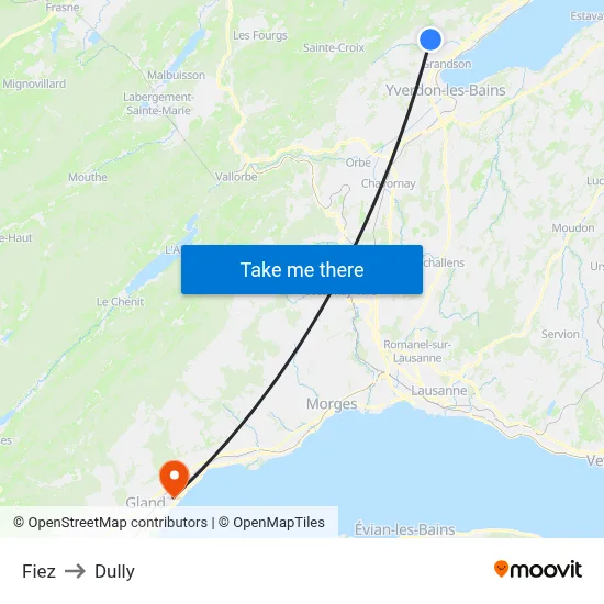 Fiez to Dully map