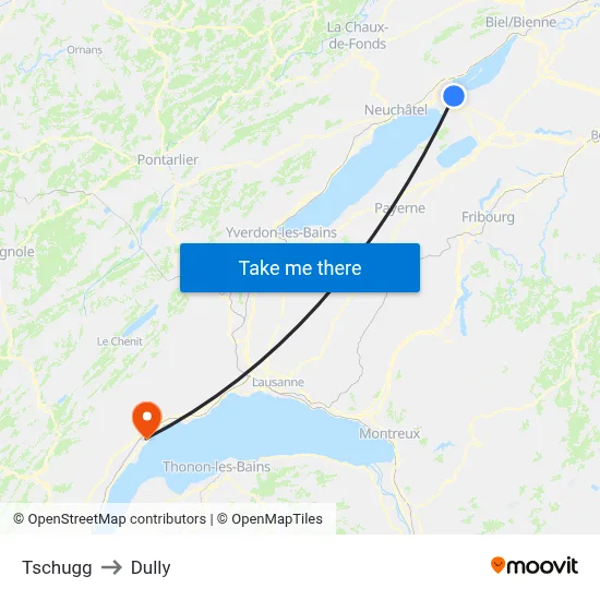 Tschugg to Dully map
