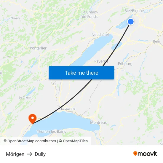 Mörigen to Dully map