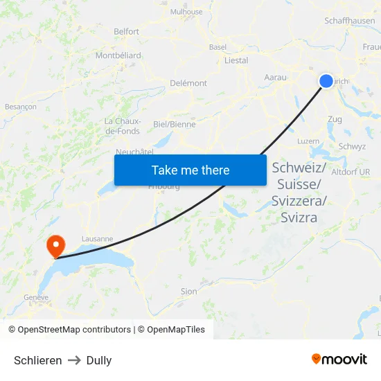 Schlieren to Dully map