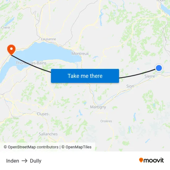 Inden to Dully map