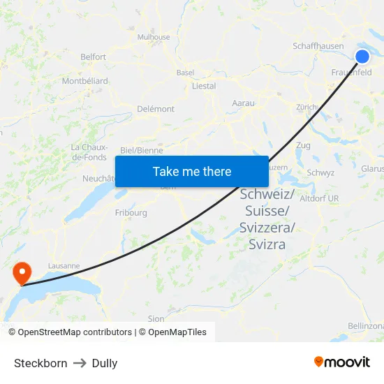 Steckborn to Dully map