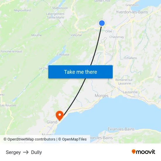Sergey to Dully map