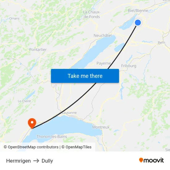 Hermrigen to Dully map