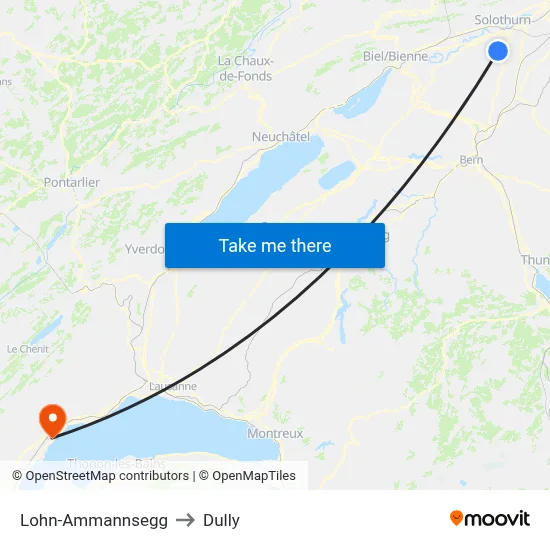 Lohn-Ammannsegg to Dully map