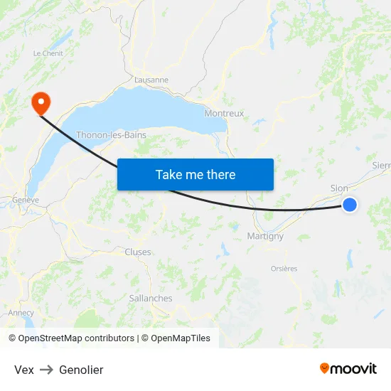 Vex to Genolier map