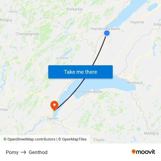 Pomy to Genthod map