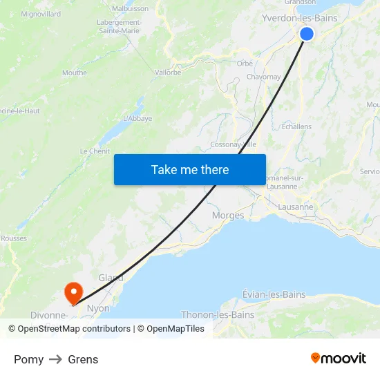 Pomy to Grens map