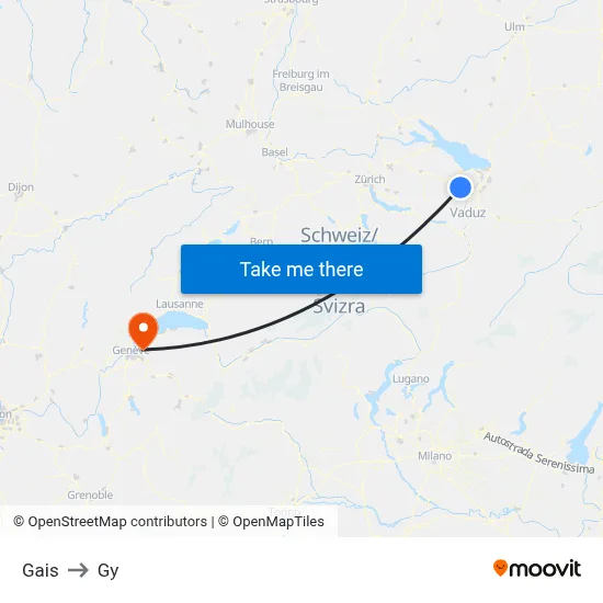 Gais to Gy map