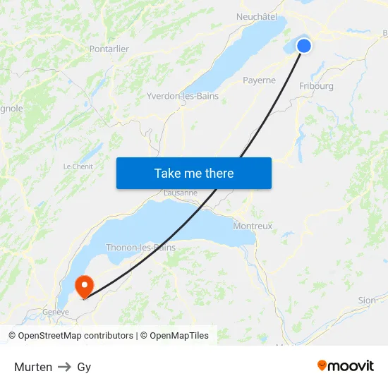 Murten to Gy map