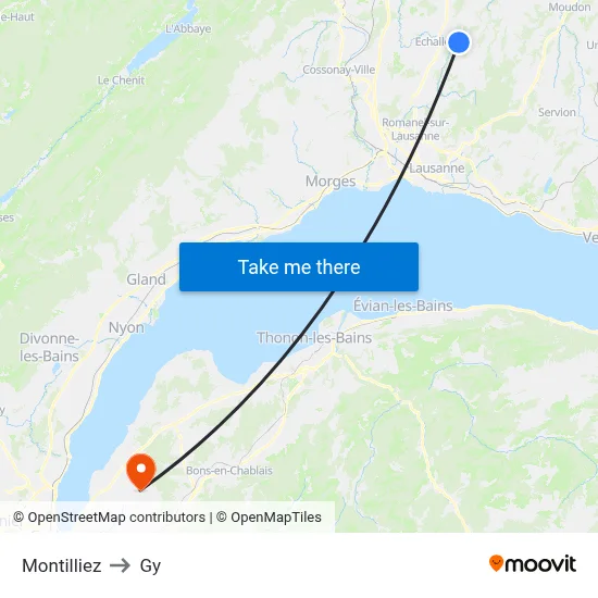 Montilliez to Gy map