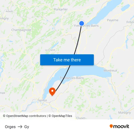 Orges to Gy map