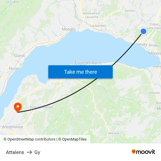 Attalens to Gy map