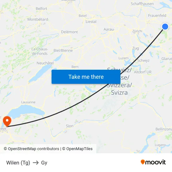 Wilen (Tg) to Gy map