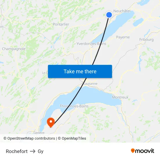 Rochefort to Gy map