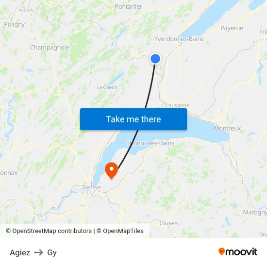 Agiez to Gy map