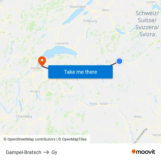 Gampel-Bratsch to Gy map