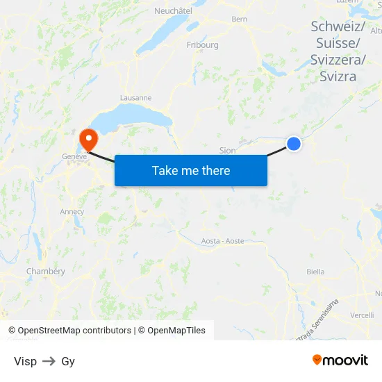 Visp to Gy map